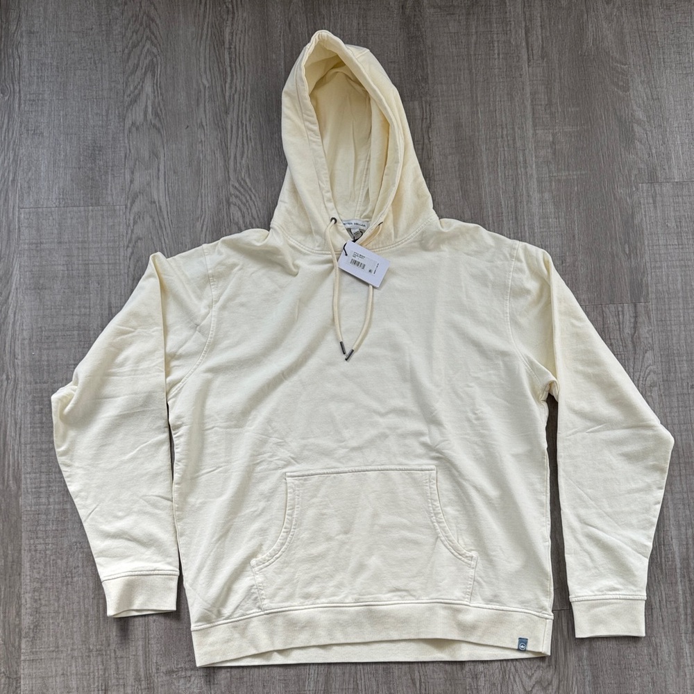 Peter Millar Light Yellow Cotton Hoodie- Size L